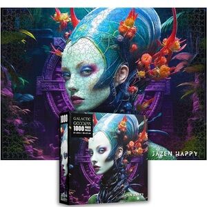NEW Challenging Jigsaw Puzzle Adult 1000 PCs Galactic Goddess 27x20” w/Poster